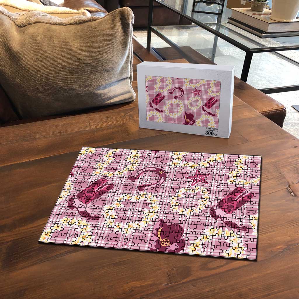 Aloha Hawaii Paniolo Lokelani Rose Palaka Puzzle Coastal Rodeo - Polynesian Pride