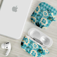 Aloha Hawaii Paniolo Teal Palaka AirPods Case Coastal Rodeo - Polynesian Pride