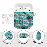 Aloha Hawaii Paniolo Teal Palaka AirPods Case Coastal Rodeo - Polynesian Pride