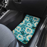 Aloha Hawaii Paniolo Teal Palaka Car Mats Coastal Rodeo - Polynesian Pride