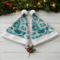 Aloha Hawaii Paniolo Teal Palaka Christmas Santa Hat Coastal Rodeo - Polynesian Pride