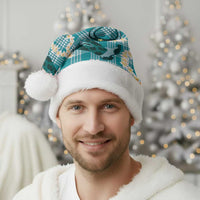 Aloha Hawaii Paniolo Teal Palaka Christmas Santa Hat Coastal Rodeo - Polynesian Pride