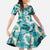 Aloha Hawaii Paniolo Teal Palaka Family Matching Long Sleeve Bodycon Dress and Hawaiian Shirt Coastal Rodeo - Polynesian Pride