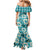 Aloha Hawaii Paniolo Teal Palaka Family Matching Mermaid Dress and Hawaiian Shirt Coastal Rodeo - Polynesian Pride
