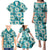 Aloha Hawaii Paniolo Teal Palaka Family Matching Puletasi and Hawaiian Shirt Coastal Rodeo - Polynesian Pride