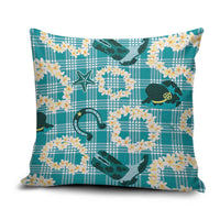 Aloha Hawaii Paniolo Teal Palaka Pillow Cover Coastal Rodeo LT7 Teal - Polynesian Pride