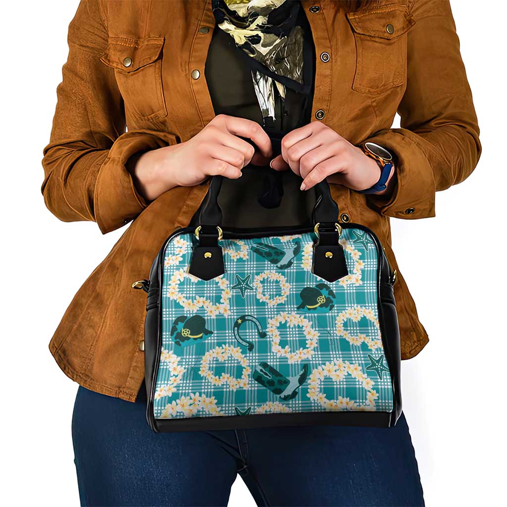 Aloha Hawaii Paniolo Teal Palaka Shoulder Handbag Coastal Rodeo LT7 - Polynesian Pride
