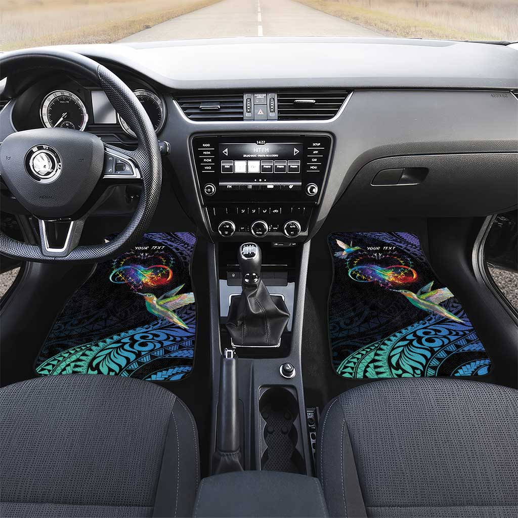 Polynesian Cancers Awareness Car Mats Hummingbird - Fly High Until We Meet Again
