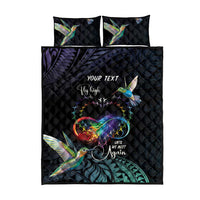 Polynesian Cancers Awareness Quilt Bed Set Hummingbird - Fly High Until We Meet Again