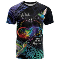 Polynesian Cancers Awareness T Shirt Hummingbird - Fly High Until We Meet Again