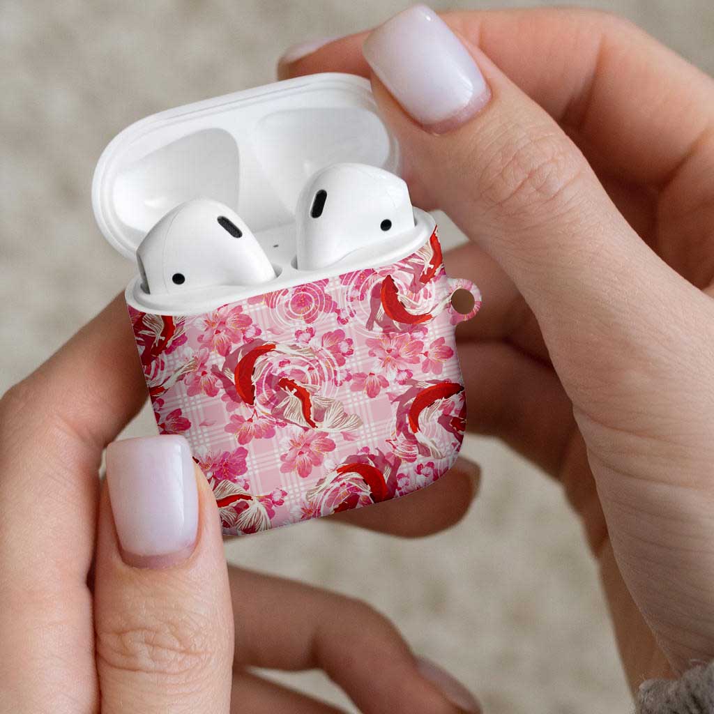 Pink Palaka Hawaii Aloha AirPods Case Koi Pond Mix Sakura - Polynesian Pride