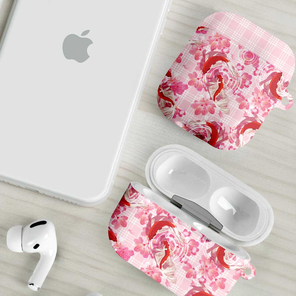 Pink Palaka Hawaii Aloha AirPods Case Koi Pond Mix Sakura - Polynesian Pride