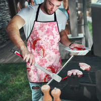 Pink Palaka Hawaii Aloha Apron Koi Pond Mix Sakura - Polynesian Pride