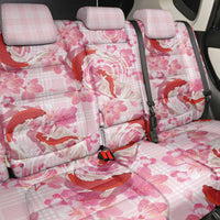 Pink Palaka Hawaii Aloha Back Car Seat Cover Koi Pond Mix Sakura - Polynesian Pride