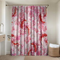 Pink Palaka Hawaii Aloha Bathroom Set Koi Pond Mix Sakura - Polynesian Pride