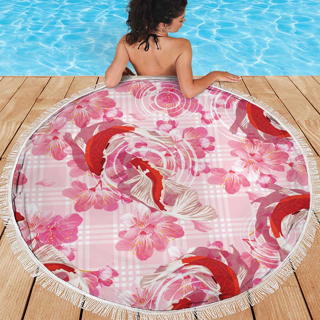 Pink Palaka Hawaii Aloha Beach Blanket Koi Pond Mix Sakura - Polynesian Pride