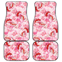 Pink Palaka Hawaii Aloha Car Mats Koi Pond Mix Sakura - Polynesian Pride
