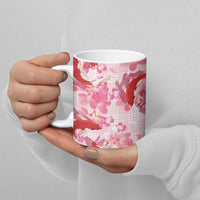 Pink Palaka Hawaii Aloha Ceramic Mug Koi Pond Mix Sakura - Polynesian Pride
