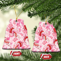 Pink Palaka Hawaii Aloha Ceramic Ornament Koi Pond Mix Sakura - Polynesian Pride