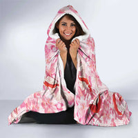 Pink Palaka Hawaii Aloha Hooded Blanket Koi Pond Mix Sakura - Polynesian Pride