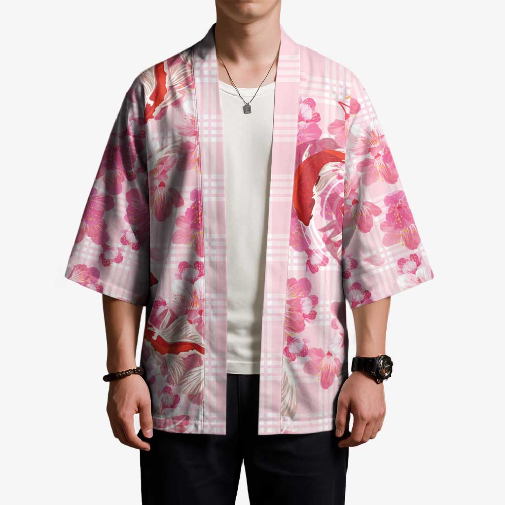 Pink Palaka Hawaii Aloha Kimono Koi Pond Mix Sakura - Polynesian Pride