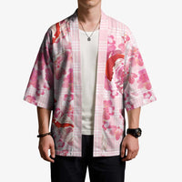 Pink Palaka Hawaii Aloha Kimono Koi Pond Mix Sakura - Polynesian Pride