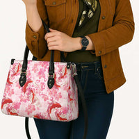 Pink Palaka Hawaii Aloha Leather Bag Koi Pond Mix Sakura - Polynesian Pride