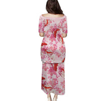 Pink Palaka Hawaii Aloha Puletasi Koi Pond Mix Sakura - Polynesian Pride