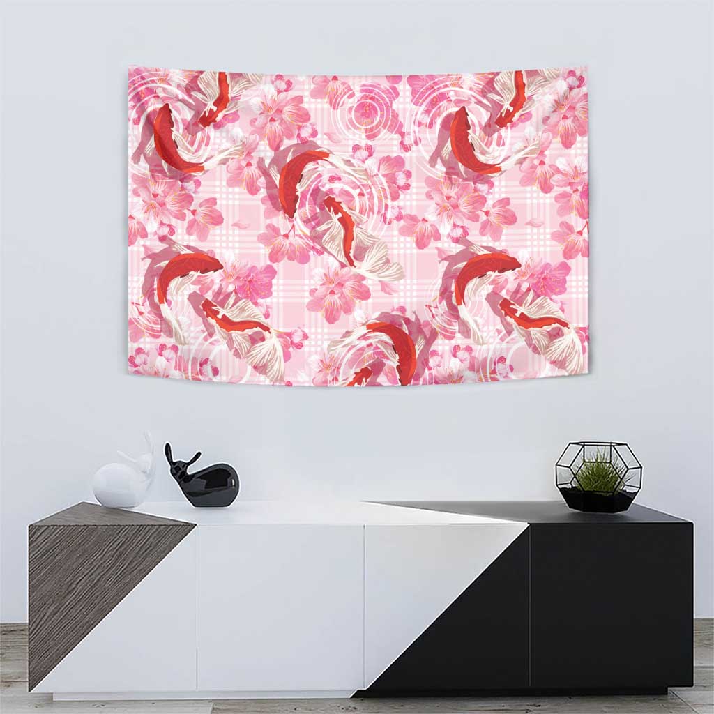 Pink Palaka Hawaii Aloha Tapestry Koi Pond Mix Sakura - Polynesian Pride
