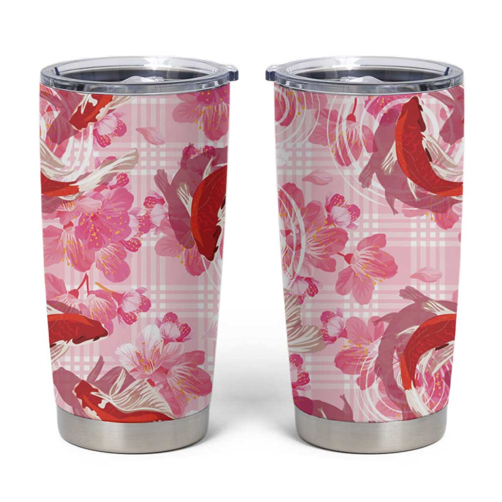 Pink Palaka Hawaii Aloha Tumbler Cup Koi Pond Mix Sakura - Polynesian Pride