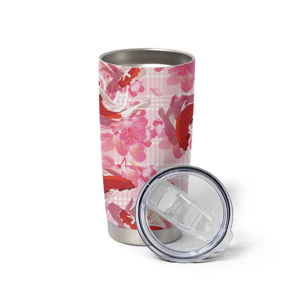 Pink Palaka Hawaii Aloha Tumbler Cup Koi Pond Mix Sakura - Polynesian Pride