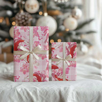 Pink Palaka Hawaii Aloha Wrapping Paper Koi Pond Mix Sakura