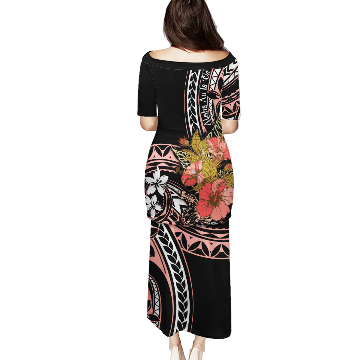 Hawaii Valentine Family Matching Puletasi and Hawaiian Shirt Plumeria Aloha Wau Ia Oe LT7 - Polynesian Pride