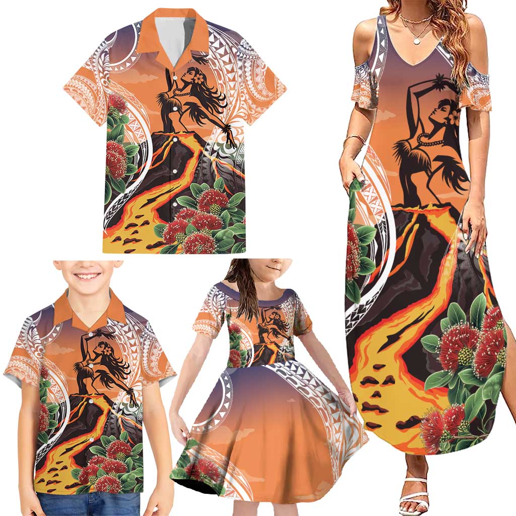 Hawaii Women's Day Tribal Family Matching Summer Maxi Dress and Hawaiian Shirt Pele Honua Mea LT7 - Polynesian Pride