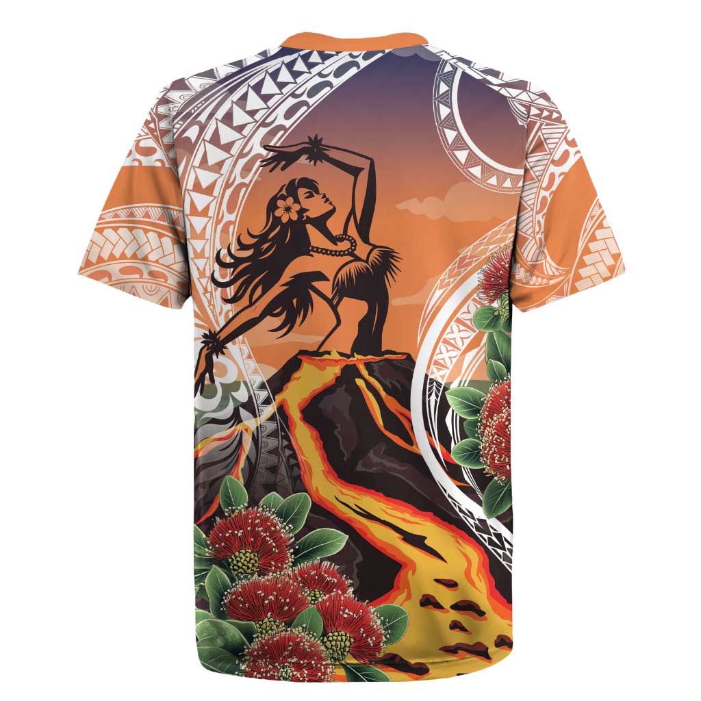 Hawaii Women's Day Tribal Rugby Jersey Pele Honua Mea LT7 - Polynesian Pride