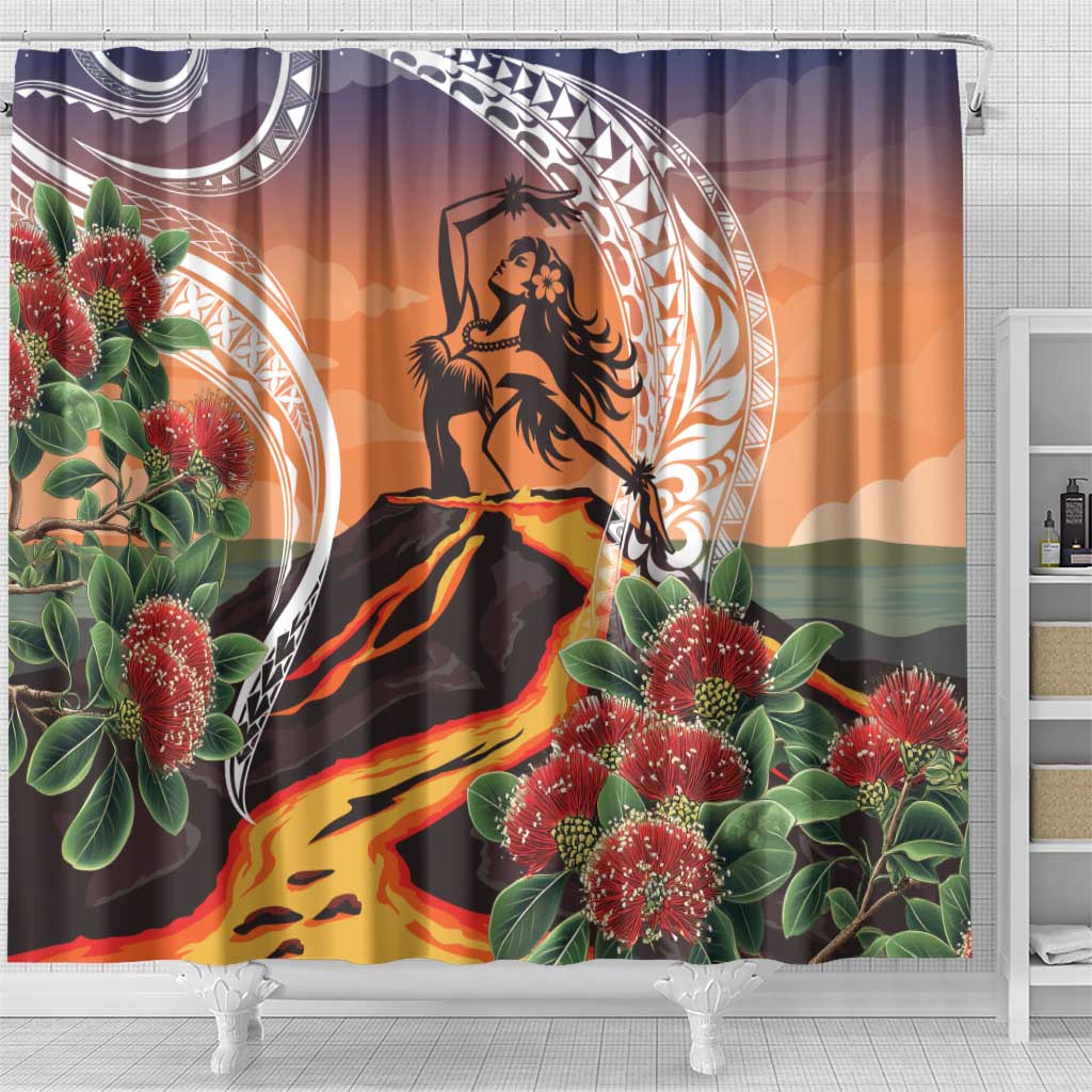 Hawaii Women's Day Tribal Shower Curtain Pele Honua Mea