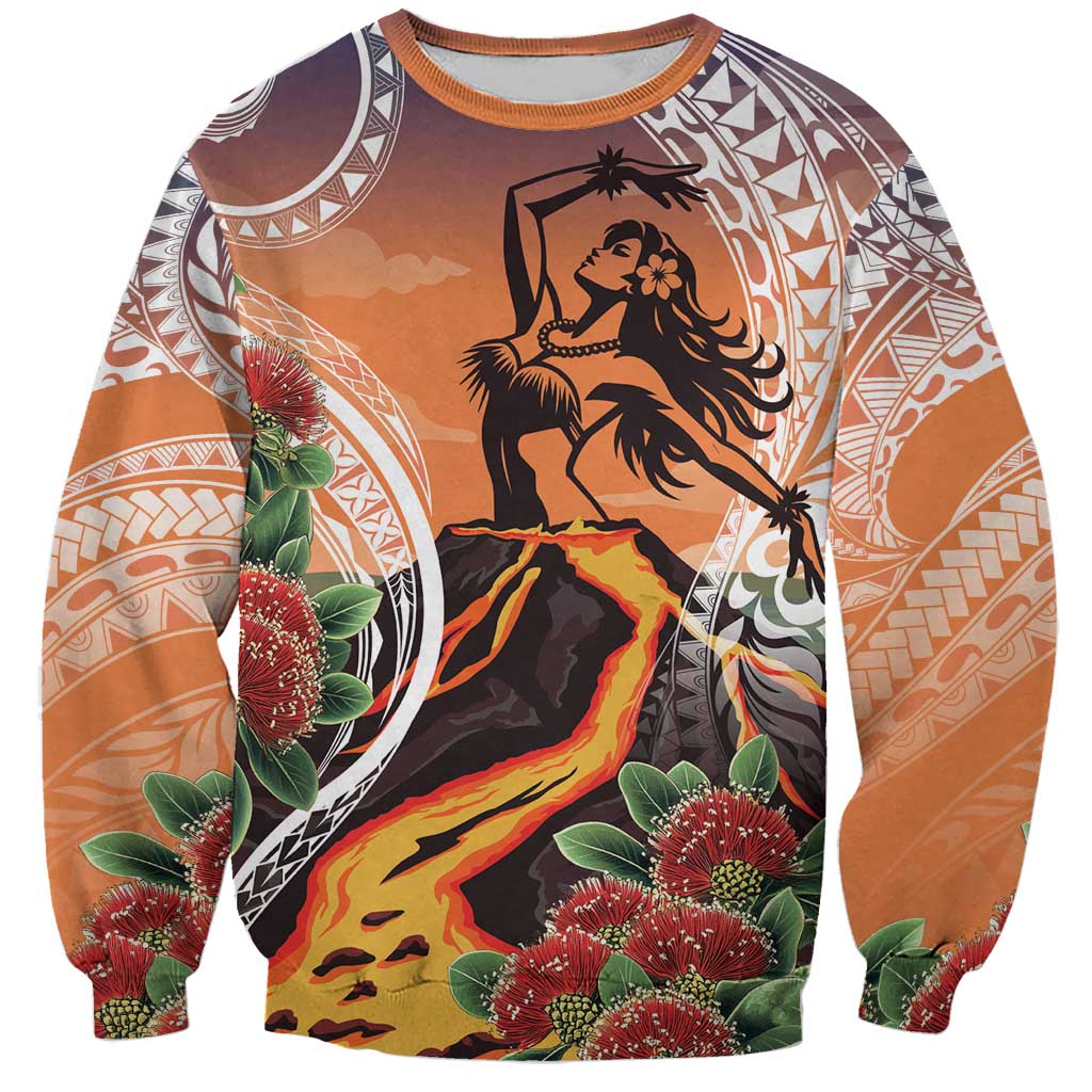 Hawaii Women's Day Tribal Sweatshirt Pele Honua Mea LT7 Unisex Art - Polynesian Pride