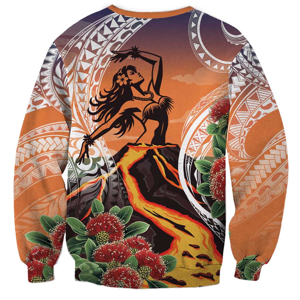 Hawaii Women's Day Tribal Sweatshirt Pele Honua Mea LT7 - Polynesian Pride