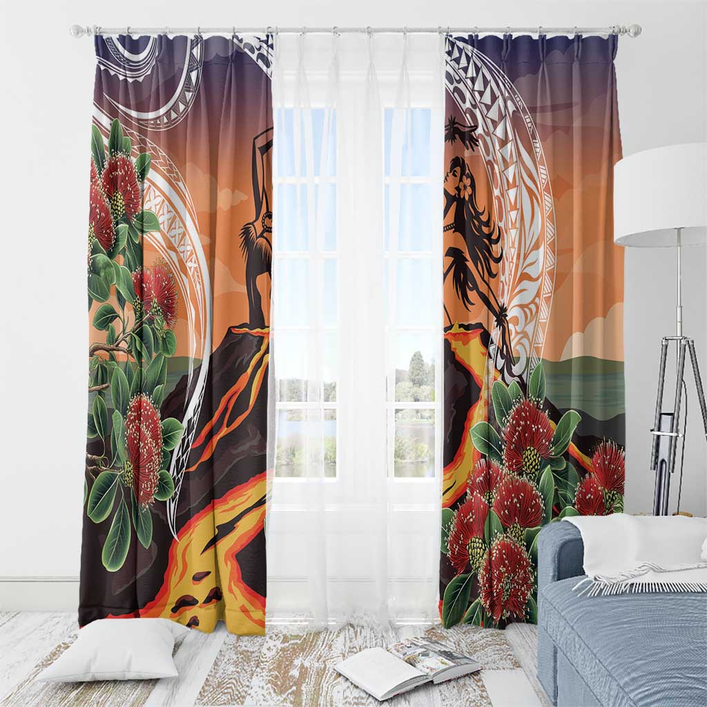 Hawaii Women's Day Tribal Window Curtain Pele Honua Mea