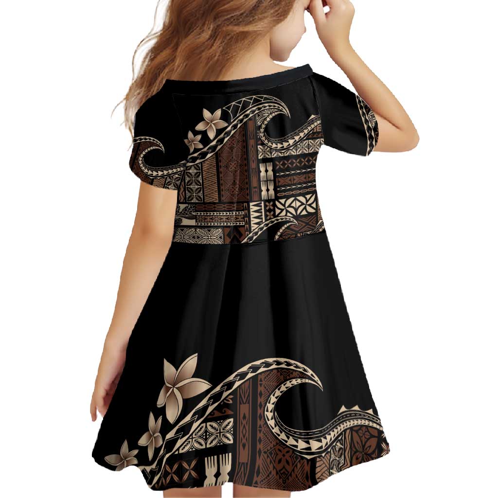 Samoa Siapo Mamanu Family Matching Short Sleeve Bodycon Dress and Hawaiian Shirt Waves Motifs