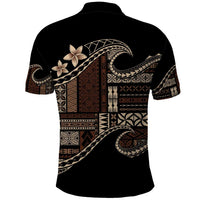 Samoa Siapo Mamanu Polo Shirt Waves Motifs LT7 - Polynesian Pride
