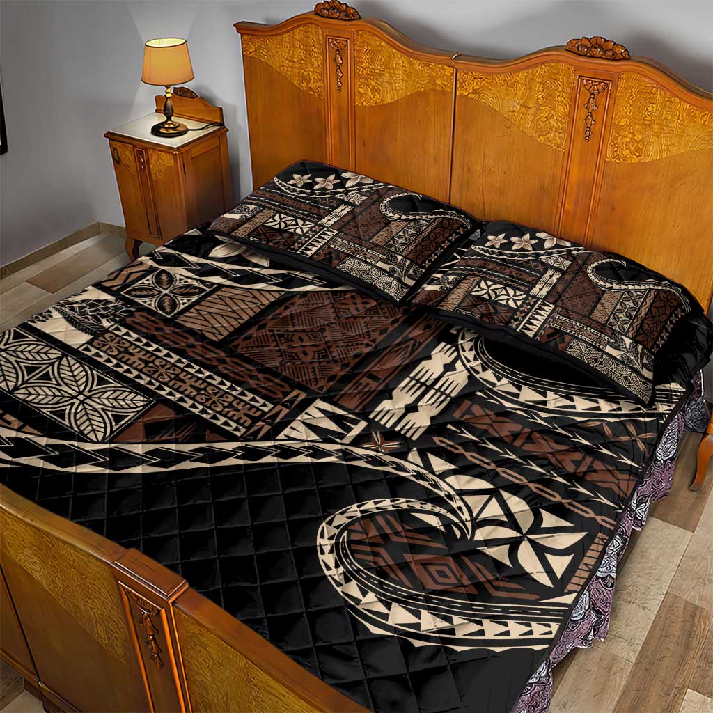 Samoa Siapo Mamanu Quilt Bed Set Waves Motifs