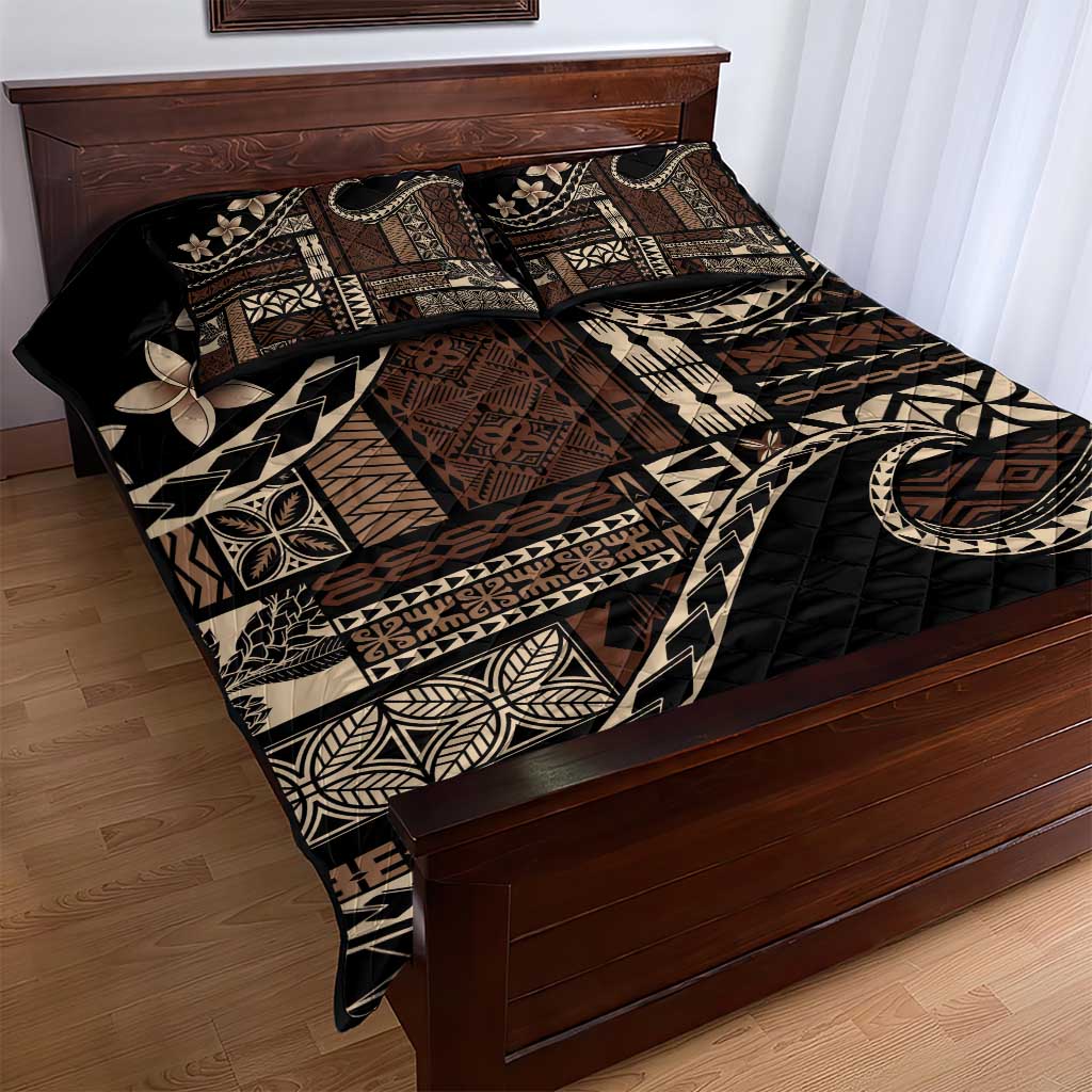 Samoa Siapo Mamanu Quilt Bed Set Waves Motifs