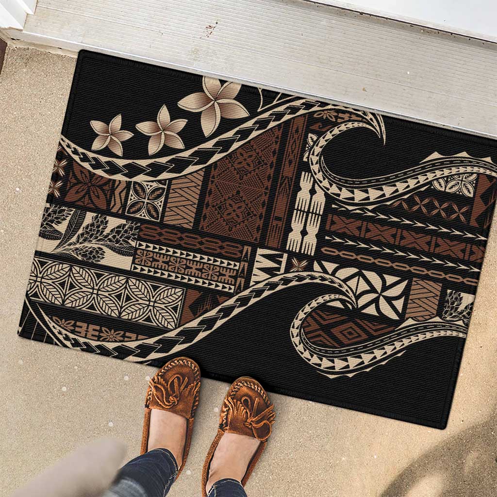 Samoa Siapo Mamanu Rubber Doormat Waves Motifs