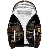 Samoa Siapo Mamanu Sherpa Hoodie Waves Motifs