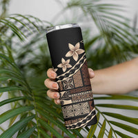 Samoa Siapo Mamanu Skinny Tumbler Waves Motifs LT7 - Polynesian Pride