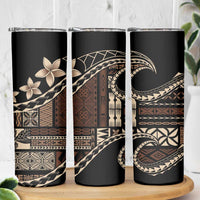 Samoa Siapo Mamanu Skinny Tumbler Waves Motifs LT7 - Polynesian Pride