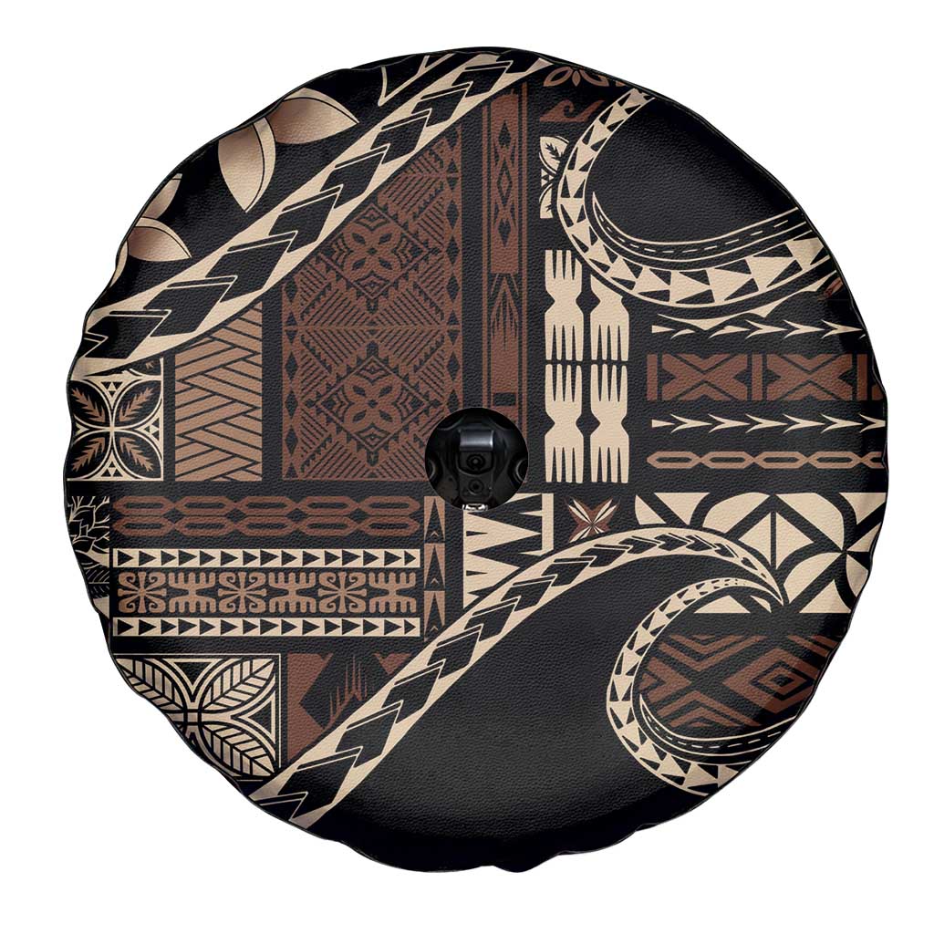 Samoa Siapo Mamanu Spare Tire Cover Waves Motifs