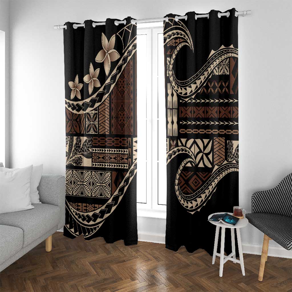 Samoa Siapo Mamanu Window Curtain Waves Motifs