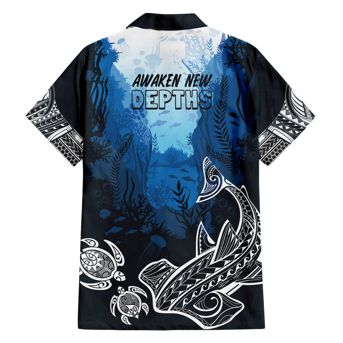World Ocean Day Pasifika Family Matching Off Shoulder Short Dress and Hawaiian Shirt Awaken New Depths LT7 - Polynesian Pride